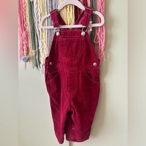 vintage GAP maroon corduroy overalls